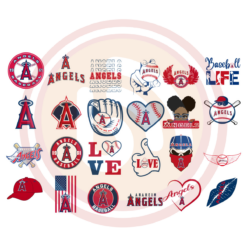Los Angeles Angels Bundle Digital Download File, MLB Svg