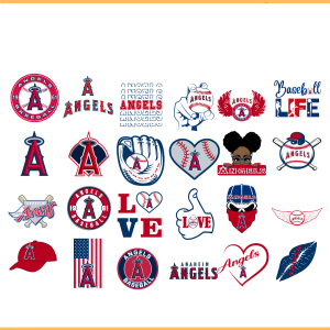 Los Angeles Angels Bundle SVG PNG Files, MLB Svg
