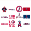 Los Angeles Angels MLB Baseball Bundle SVG PNG Files