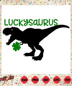 Luckysaurus Svg Instant Download, Jurasskicked SVG