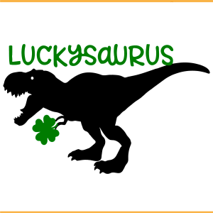 Luckysaurus SVG PNG Files, Jurasskicked SVG