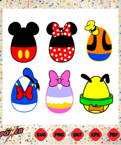 Mickey Friends Easter Eggs Bundle Svg Instant Download