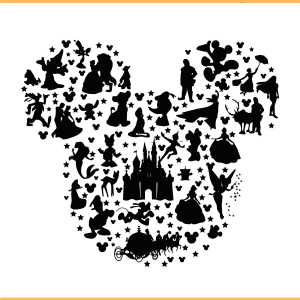 Mickey Mouse Head SVG PNG Files, Disney Svg