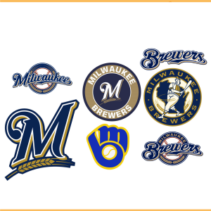 Milwaukee Brewers MLB Design Bundle SVG PNG Files