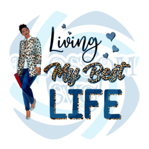 Blue Living My Best Life PNG CF290322042