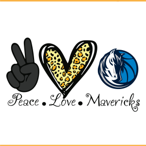 Peace Love Dallas Mavericks SVG PNG Files