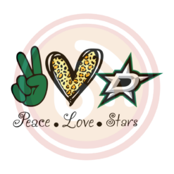 NHL Peace Love Dallas Stars Digital Download File