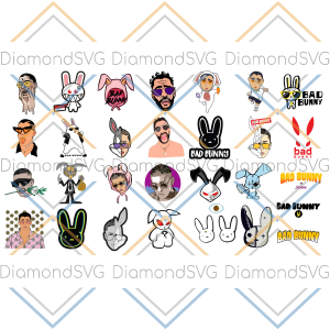 Puerto Rican Rapper Bad Bunny and Rabbit Svg SVG140222017