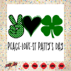Peace Love St Patrick Day Svg Instant Download