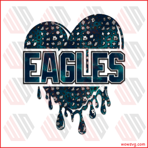 Dripping Heart Philadelphia Eagles PNG CF120322023