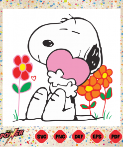 Snoopy Hug Heart Svg SVG170222026
