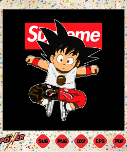 Supreme Svg Instant Download, Son Goku Svg