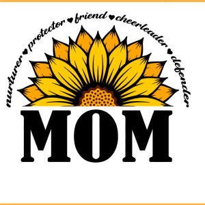 Sunflower Mom SVG PNG Files, Mom Svg, Mother Svg