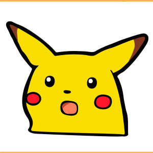 Surprised Pikachu SVG PNG Files, Pokemon Svg