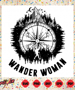 Wander Woman Hiking Svg Instant Download