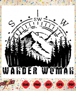 Wander Wonman Svg Instant Download, Camping Svg