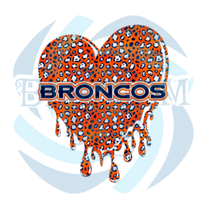 Dripping Heart Denver Broncos PNG CF240322003
