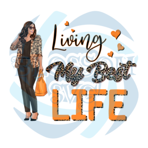 Orange Living My Best Life PNG CF300322022