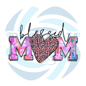 Blessed Mom Leopard Heart PNG CF260322008