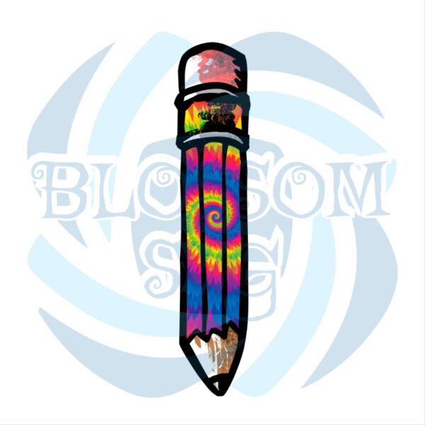 Vibrant Rainbow Tie Dye Pencil PNG CF140422009