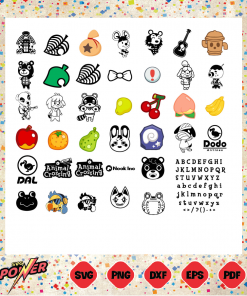 180 Files Animal Crossing Mega Bundle Svg Instant Download