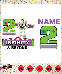 2 Infinity And Beyond Svg Instant Download, Birthday Svg