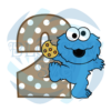2nd Birthday Baby Cookie Monster SVG WB090522032