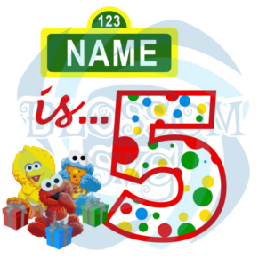 Sesame Street 5th Birthday Kid Name SVG WB050522004