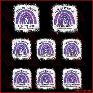 Alzheimer s Awareness I Wear Purple Svg SVG110322024
