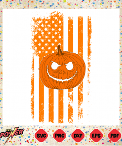 American Flag Pumpkin Svg Instant Download, Halloween Svg