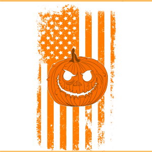 American Flag Pumpkin Halloween SVG PNG Files