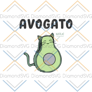 Avogato Say Ihola Cute Funny Avocado Cat SVG CL260422212