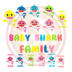 Baby Shark Family Bundle Digital Download File, Family Svg