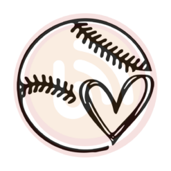 Baseball Heart Digital Download File, Love Baseball Svg