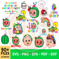 Best Cocomelon Bundle Digital Download File, Birthday Svg