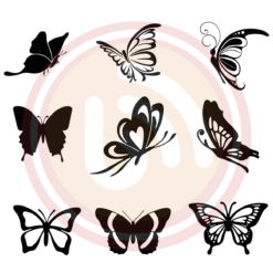 Butterfly Silhouette Bundle Digital Download File, Animal Svg