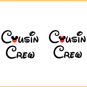Cousin Crew Mickey And Minnie Mouse SVG PNG Files