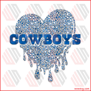 Dallas Cowboys Dripping Heart PNG CF050322001