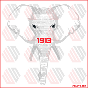 Delta 1913 Sorority Elephant Sigma Cricut Svg, 1913 Sorority Cricut Svg