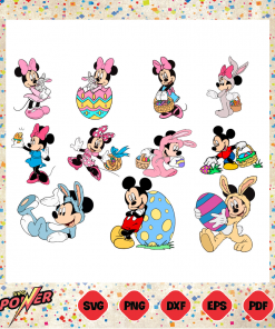 Easter Bunny Disney Mouse Bundle Svg Instant Download