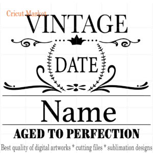 Vintage Your Birthday Name Svg Cutting File