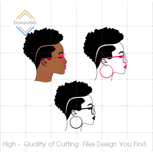 Black Woman Hair SVG Cutting Files
