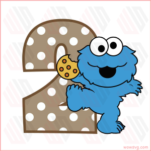 2nd Birthday Baby Cookie Monster SVG WB090522032