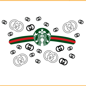 Gucci Full Wrap For Starbucks Cup SVG PNG Files