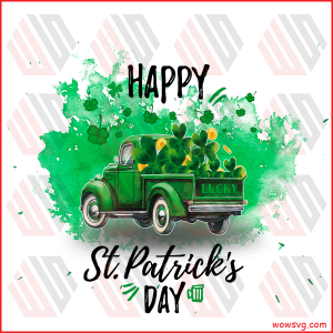 Happy Patricks Day Truck Sublimation St Patrick s Day Png CF220122008