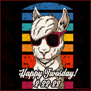 Happy Twos Day Llama Tuesday 2 22 22 Svg SVG200122016