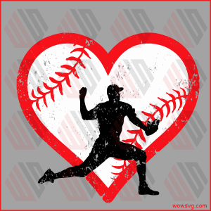 Heart Baseball Valentine s Day Svg SVG220122026