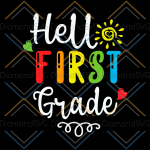 Hello First Grade Sun Heart SVG CL220422059