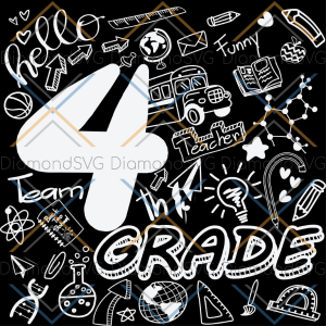 Hello Fourth Grade School Things SVG CL220422068