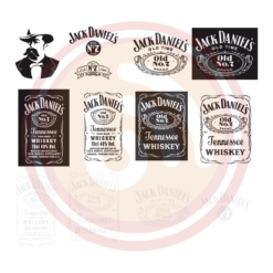 Jack Daniels Whiskey Bundle Digital Download File, Brand Svg